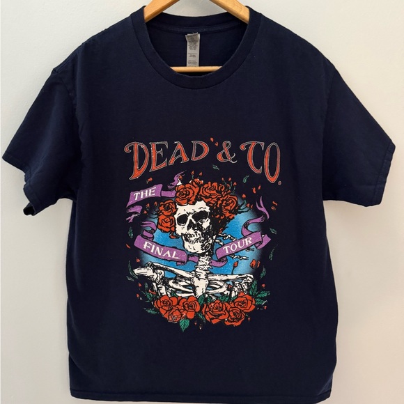 Gildan Tops - Unisex Navy Blue Dead & Company Grateful Dead Graphic T-Shirt